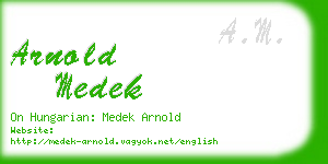 arnold medek business card